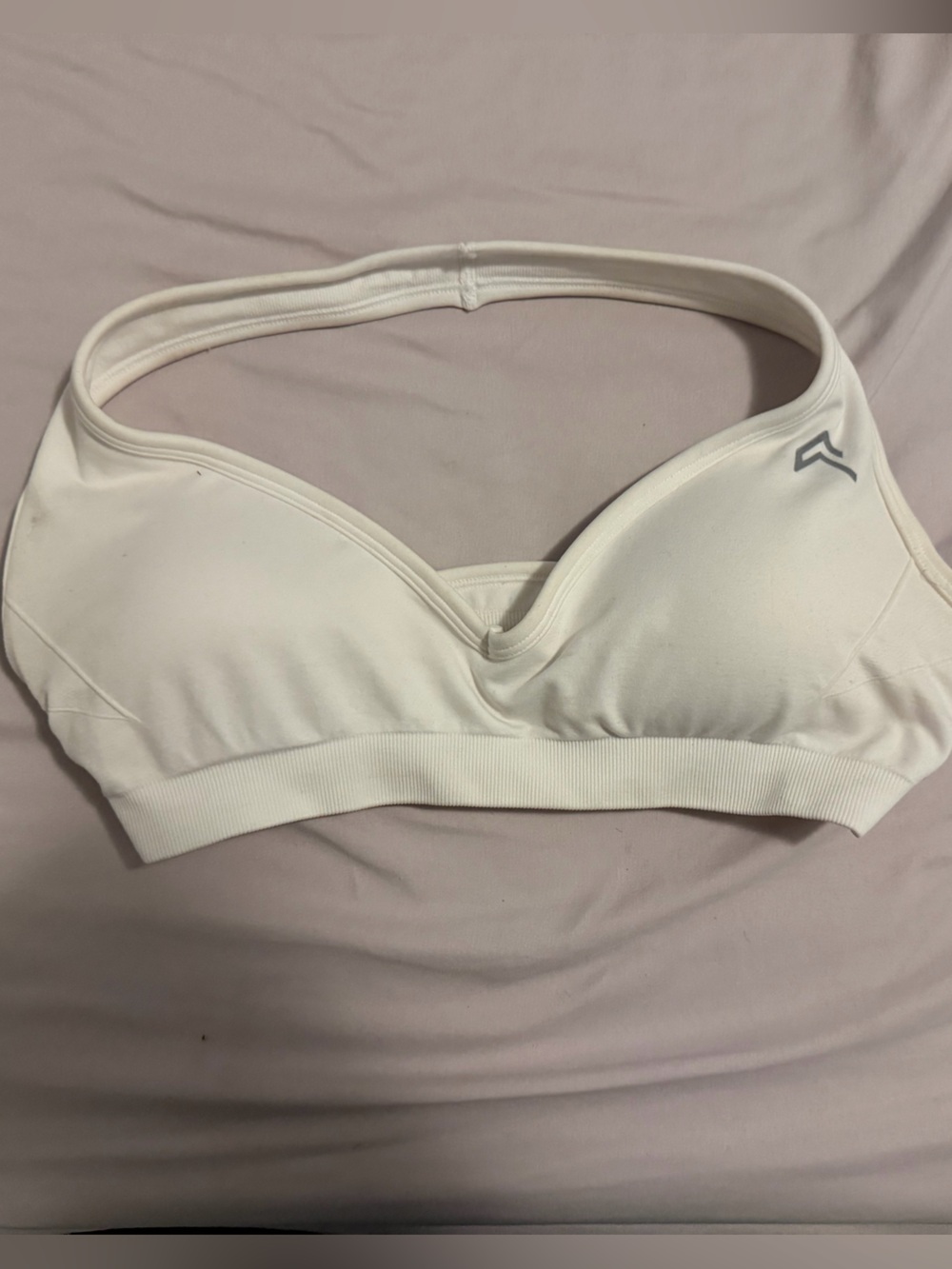 Seamless White Sports Bralette